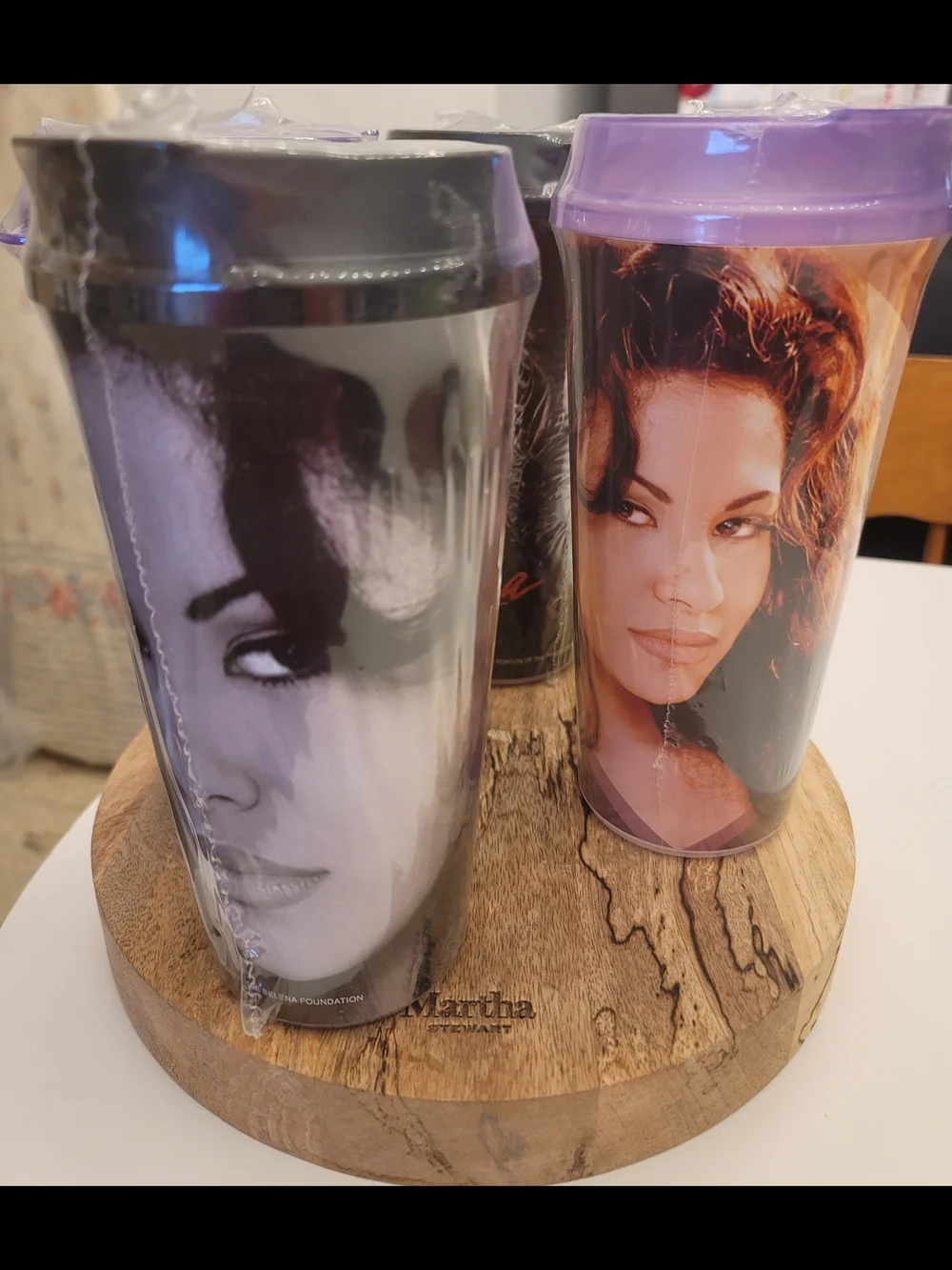 Selena Portrait Travel Tumbler Set - Purple & Black SELENA FANS TEXAS